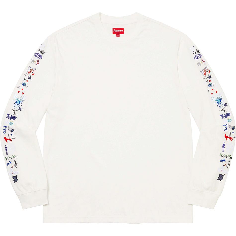 Supreme AOI Icons L/S Top Trøjer Hvide | DK276RW