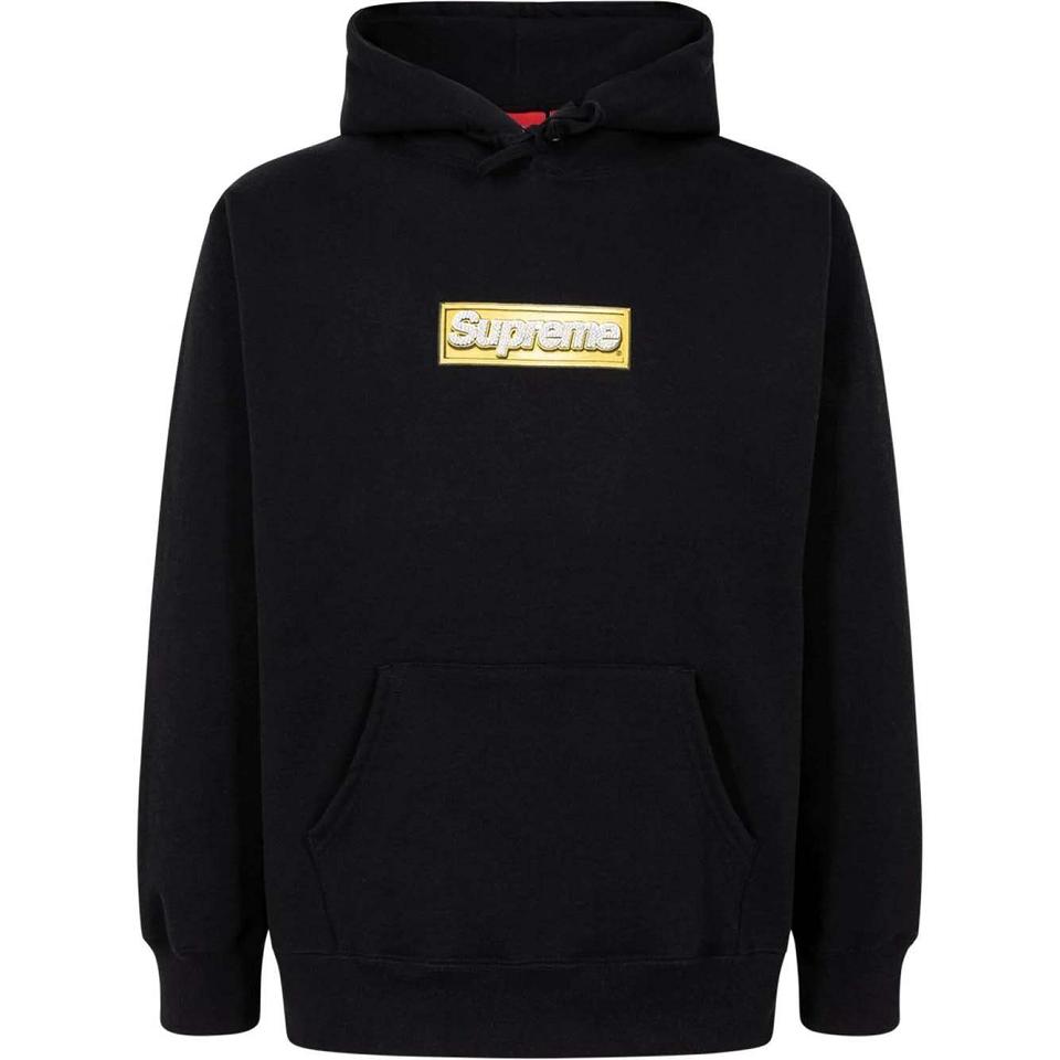 Supreme Bling Box Logo Hættetrøje Sort | DK102SO