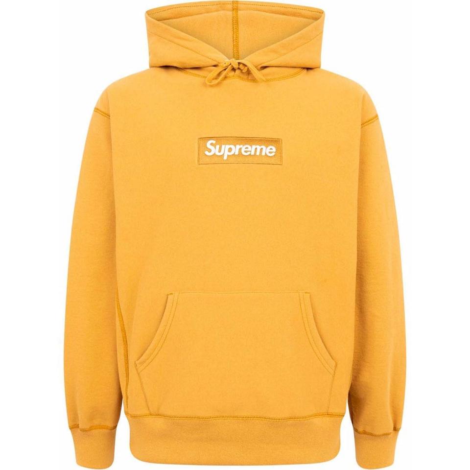 Supreme Box Logo Hættetrøje Gul | DK103DN