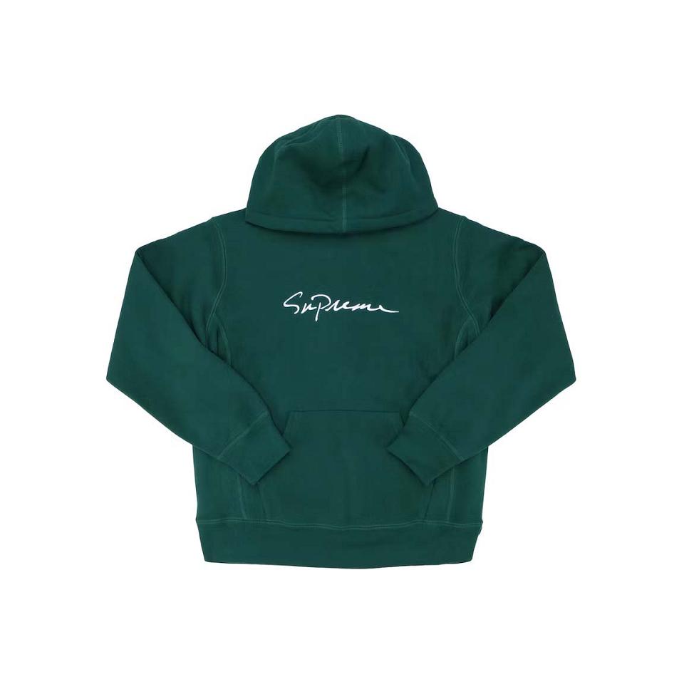 Supreme Classic Script Hætte Sweatshirts Grøn | DK323NB