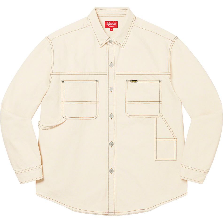 Supreme Denim Painter Skjorte Beige | DK202IS