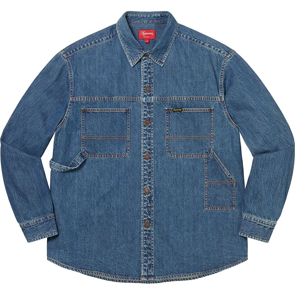 Supreme Denim Painter Skjorte Blå | DK200YU