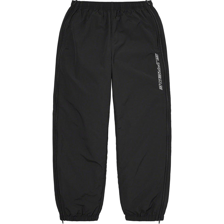 Supreme Full Zip Baggy Warm Up Pant Bukser Sort | DK159JJ