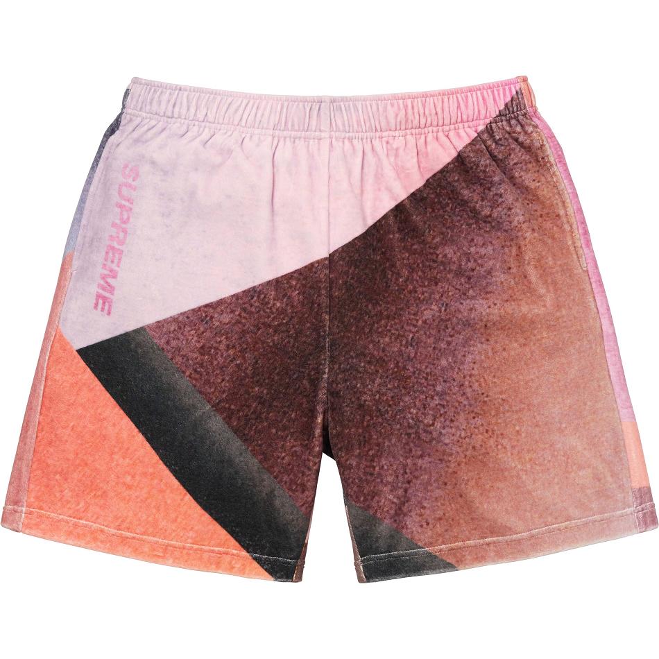 Supreme Geo Velour Shorts Lyserød | DK227UT