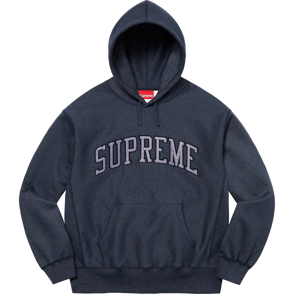 Supreme Glitter Arc Hætte Sweatshirts Mørkeblå | DK296BC