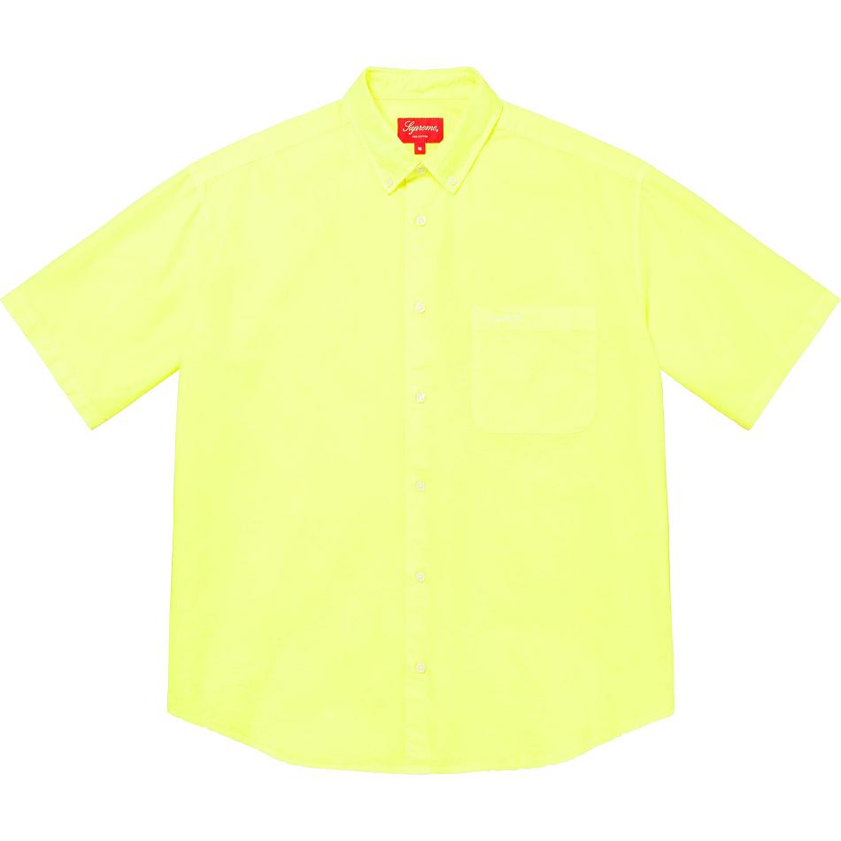 Supreme Loose Fit S/S Oxford Skjorte Gul | DK209GL