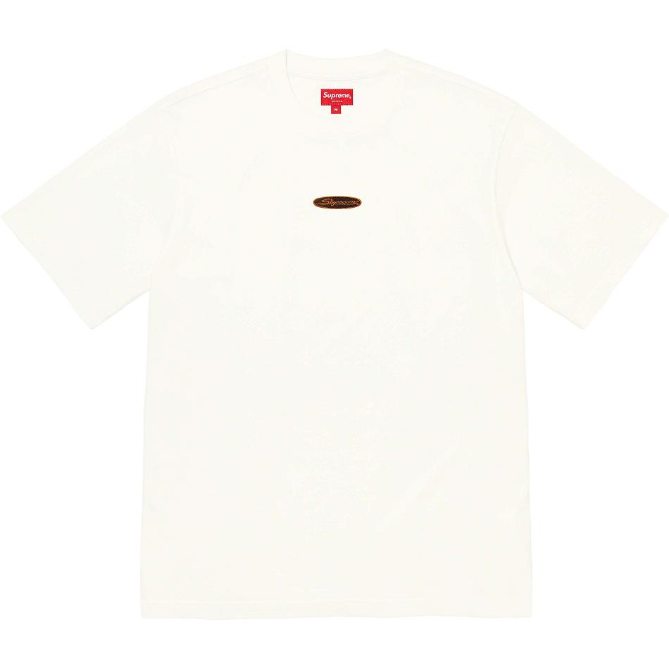 Supreme Oval Logo S/S Top Trøjer Hvide | DK252YU