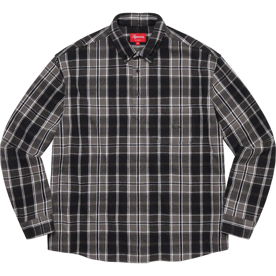 Supreme Pullover Plaid Flannel Skjorte Sort | DK212KI