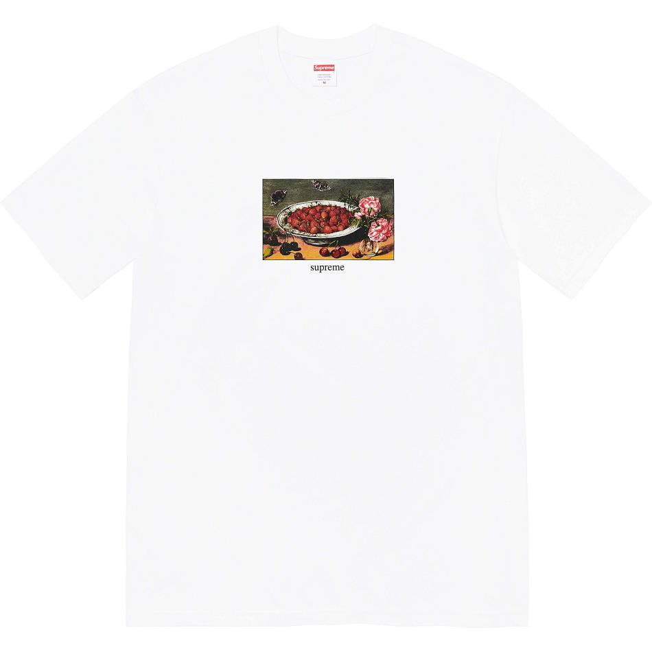 Supreme Strawberries Tee T Shirts Hvide | DK341JJ