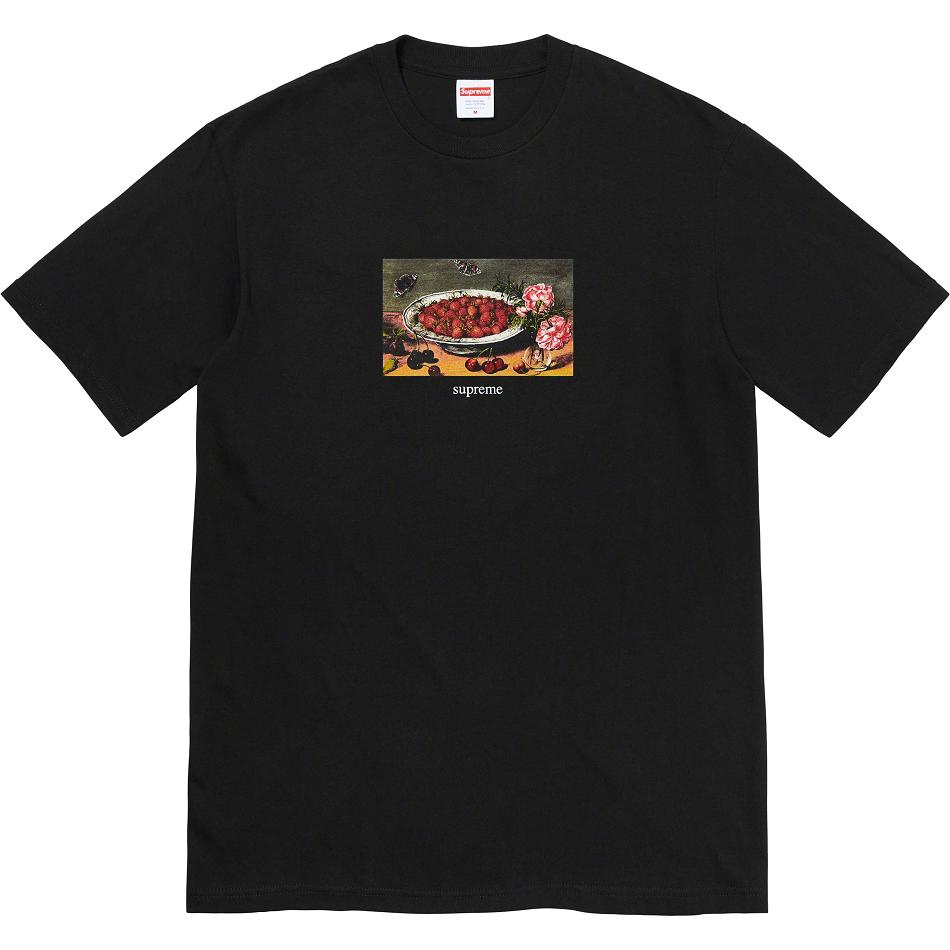 Supreme Strawberries Tee T Shirts Sort | DK343LH