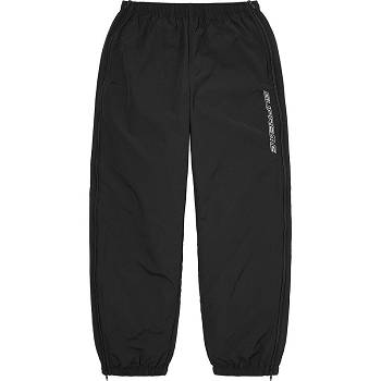 Supreme Full Zip Baggy Warm Up Pant Bukser Sort | DK159JJ