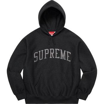 Supreme Glitter Arc Hætte Sweatshirts Sort | DK293XF