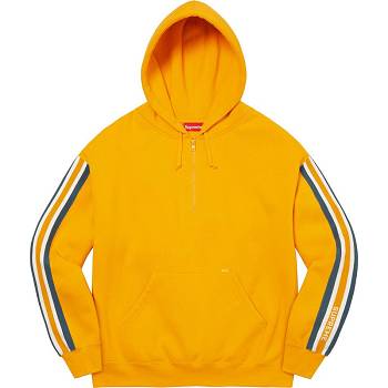 Supreme Half Zip Hætte Sweatshirts Guld | DK297NB