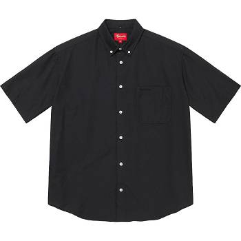 Supreme Loose Fit S/S Oxford Skjorte Sort | DK207DN