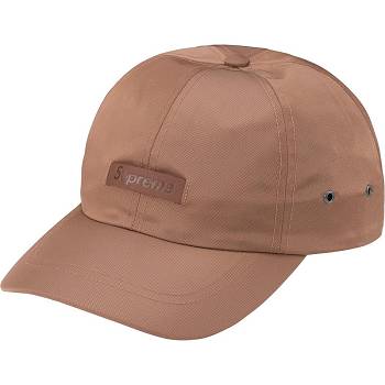 Supreme Læder Patch 6-Panel Hat Brune | DK469GL