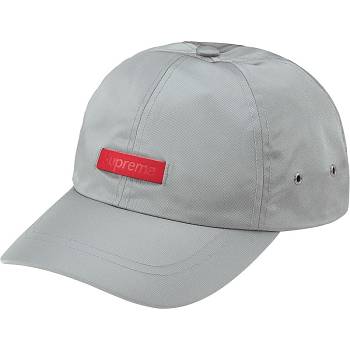 Supreme Læder Patch 6-Panel Hat Grå | DK472KI