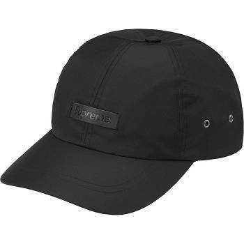 Supreme Læder Patch 6-Panel Hat Sort | DK470HK