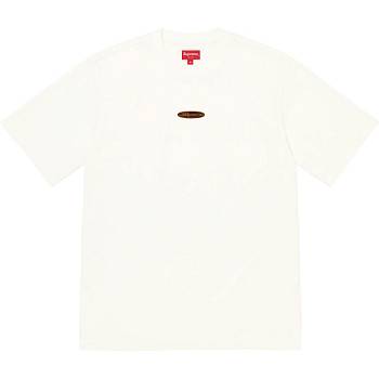 Supreme Oval Logo S/S Top Trøjer Hvide | DK252YU