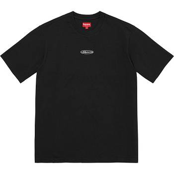 Supreme Oval Logo S/S Top Trøjer Sort | DK254IS