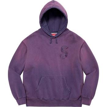 Supreme Overdyed S Logo Hætte Sweatshirts Lilla | DK315JJ