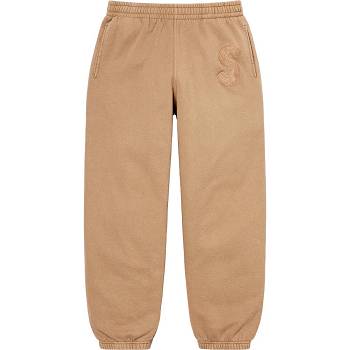 Supreme Overdyed S Logo Sweatpant Bukser Brune | DK186KI