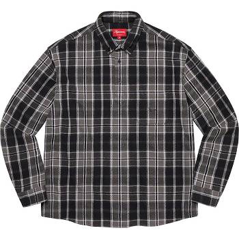 Supreme Pullover Plaid Flannel Skjorte Sort | DK212KI