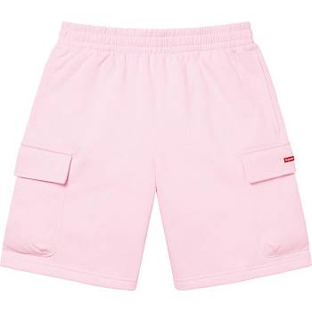 Supreme Small Box Baggy Cargo Sweat Shorts Lyserød | DK224RW