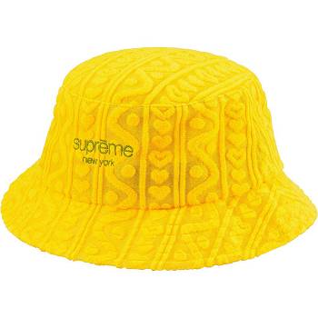 Supreme Terry Pattern Crusher Hat Gul | DK452BC