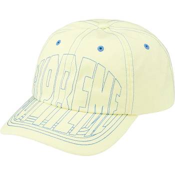 Supreme Visor Stitch 6-Panel Hat Gul | DK463OR